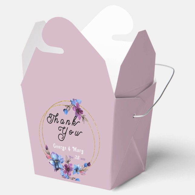 Caixinha De Lembrancinhas Casamento com Círculo Lavendra (Aberto)