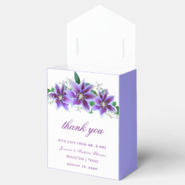 Caixinha De Lembrancinhas Casamento com Clematis Chic e Sofisticado