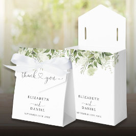 Caixinha De Lembrancinhas Casamento com Coração Floral de Verdura Moderna em