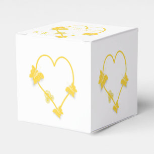 Caixinha De Lembrancinhas Casamento com Design de Coração da Borboleta Amare