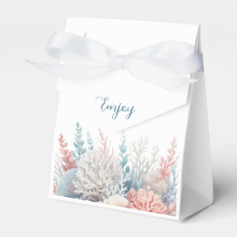 Caixinha De Lembrancinhas Casamento com Pastel Coral Reef-Beach-