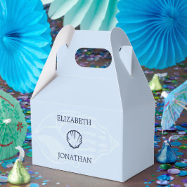 Caixinha De Lembrancinhas Casamento Conchas Azuis da Costa