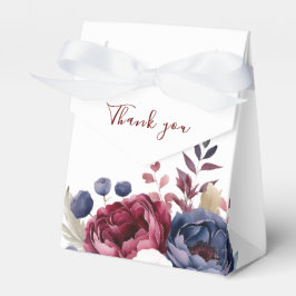 Caixinha De Lembrancinhas Casamento cor-de-água floral rosa com borrão verme