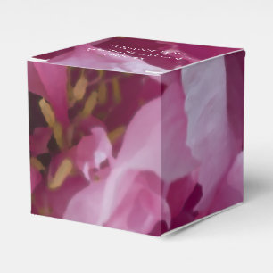 Caixinha De Lembrancinhas Casamento cor-de-rosa da flor da peônia