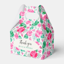Caixinha De Lembrancinhas Casamento das flores de Rosa verde rosa
