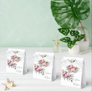 Caixinha De Lembrancinhas Casamento de Acordo Floral de Elegante Peony