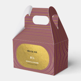 Caixinha De Lembrancinhas Casamento de Arch Minimalista Moderno, Rosa-rosa e