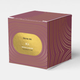 Caixinha De Lembrancinhas Casamento de Arch Minimalista Moderno, Rosa-rosa e