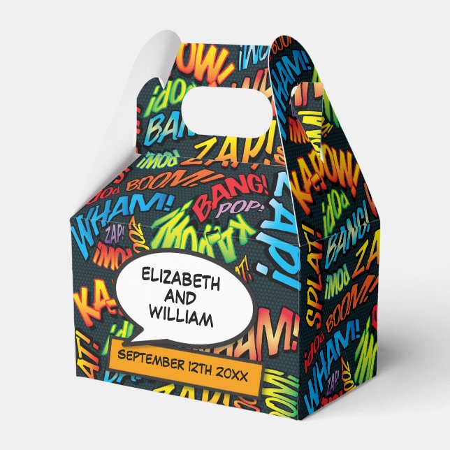 Caixinha De Lembrancinhas Casamento de BD com Trendy (Frente)