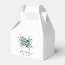 Caixinha De Lembrancinhas Casamento de Boho com Buquê Floral Suculente de Wa