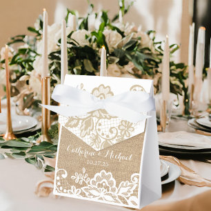 Caixinha De Lembrancinhas Casamento De Burlap E Lace Rustic Country