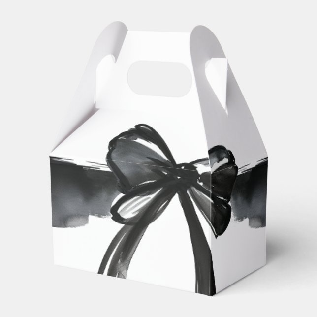 Caixinha De Lembrancinhas Casamento de Casando de Arco de Aquarela Negra Mod (Frente)