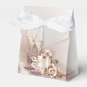 Caixinha De Lembrancinhas Casamento de Champanhe Elegante