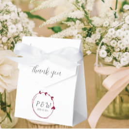 Caixinha De Lembrancinhas Casamento de Cranberry Red Simple Heart Wreath Mon