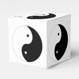 Caixinha De Lembrancinhas Casamento De Design Branco E Preto Yin Yang