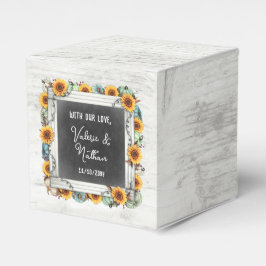 Caixinha De Lembrancinhas Casamento de Fazenda Rústica de Sunflower Pumpkin