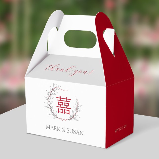 Caixinha De Lembrancinhas Casamento de Felicidade Dupla Moderna Obrigado (Criador carregado)