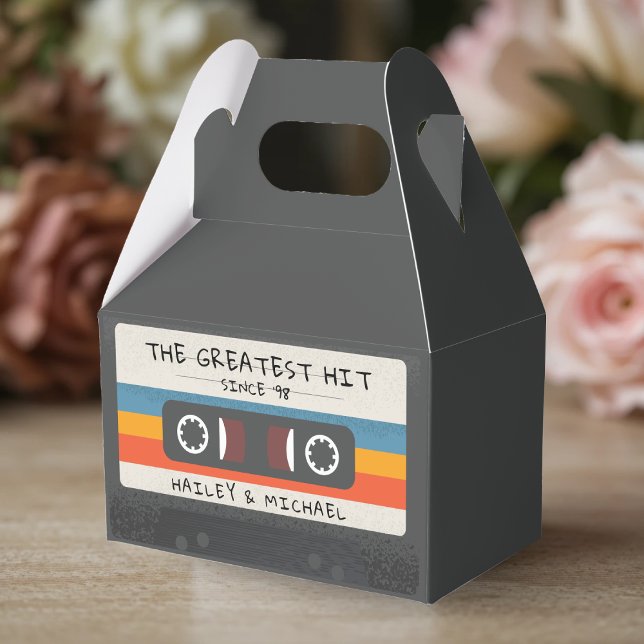 Caixinha De Lembrancinhas Casamento de Fita Cassete de Alta Acertos Retroati (Vintage Retro Greatest Hit Cassette Tape Wedding Favor Boxes
)