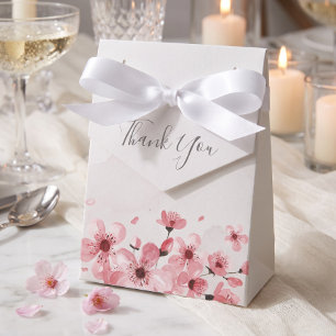 Caixinha De Lembrancinhas Casamento de Flor de Cerejeira em Aquarela