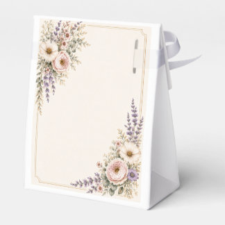 Caixinha De Lembrancinhas Casamento de Flor Silvestre Elegante