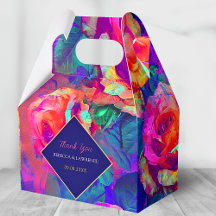 Casamento de flores brilhantes coloridas chic