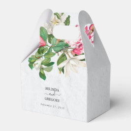 Caixinha De Lembrancinhas Casamento de Flores de Aquarela Magnolia