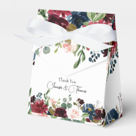 Caixinha De Lembrancinhas Casamento de Flores de Inglês Azuis