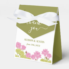 Caixinha De Lembrancinhas Casamento de Flores de Lily Verde com Indiano