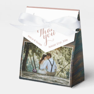 Caixinha De Lembrancinhas Casamento de Fotografias Rustic Wood Obrigado