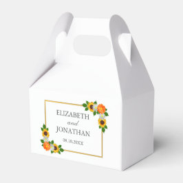 Caixinha De Lembrancinhas Casamento de Frame Dourado Floral