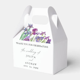 Caixinha De Lembrancinhas Casamento de guião de flor Iris com coloração aquo