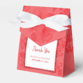 Caixinha De Lembrancinhas Casamento de Hibiscus Watercolor Elegante