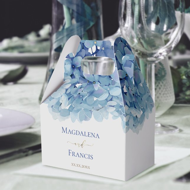 Caixinha De Lembrancinhas casamento de Hydrangea azul (Criador carregado)