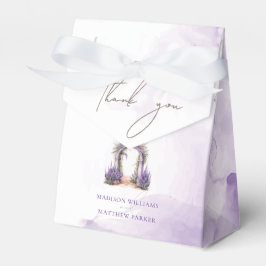 Caixinha De Lembrancinhas Casamento de Jardim de Lavanda de Aquarela Persona