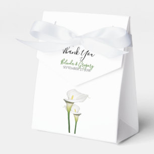 Caixinha De Lembrancinhas Casamento de Lírios de Calla Branca Elegante