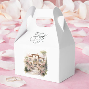 Caixinha De Lembrancinhas Casamento de Luxo Inspirado em Villa Europeia de D
