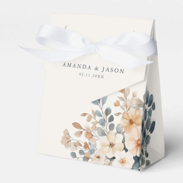 Caixinha De Lembrancinhas Casamento De Molho Terrestre De Tonelada Suave (Frente)