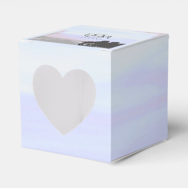 Caixinha De Lembrancinhas Casamento de motocicletas Open Road (Frente)