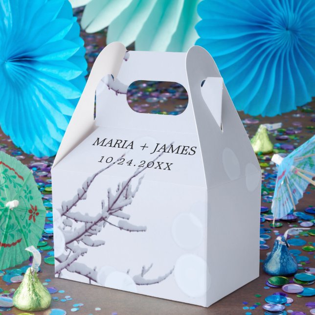 Caixinha De Lembrancinhas Casamento de Neve de inverno (Festa)