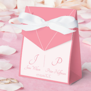 Caixinha De Lembrancinhas Casamento de Noiva Elegante Cor-de-Rosa rosa e Mon