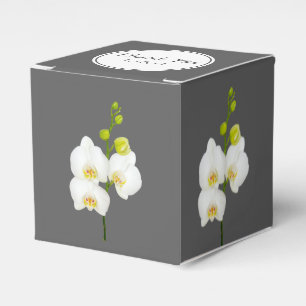 Caixinha De Lembrancinhas Casamento De Orquídeas Brancas Obrigado