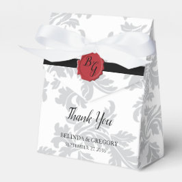 Caixinha De Lembrancinhas Casamento de Padrões Elegantes e Selagem de Cera