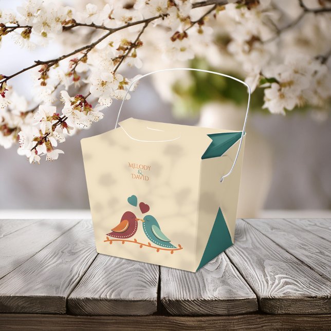 Caixinha De Lembrancinhas Casamento de Pássaros de Amor (Criador carregado)