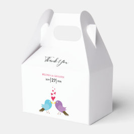 Caixinha De Lembrancinhas Casamento de Pássaros e Corações