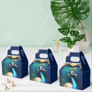 Caixinha De Lembrancinhas Casamento de Peacock luxurioso bird art nouveau co