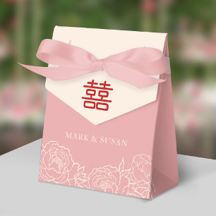Caixinha De Lembrancinhas Casamento de Peões de Felicidade Dupla Chineses
