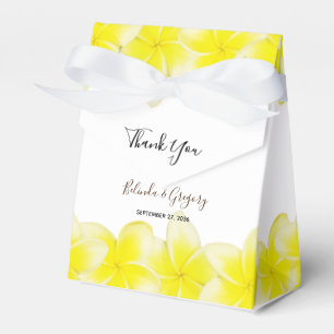 Caixinha De Lembrancinhas Casamento de Plumeria Frangipani Amarela