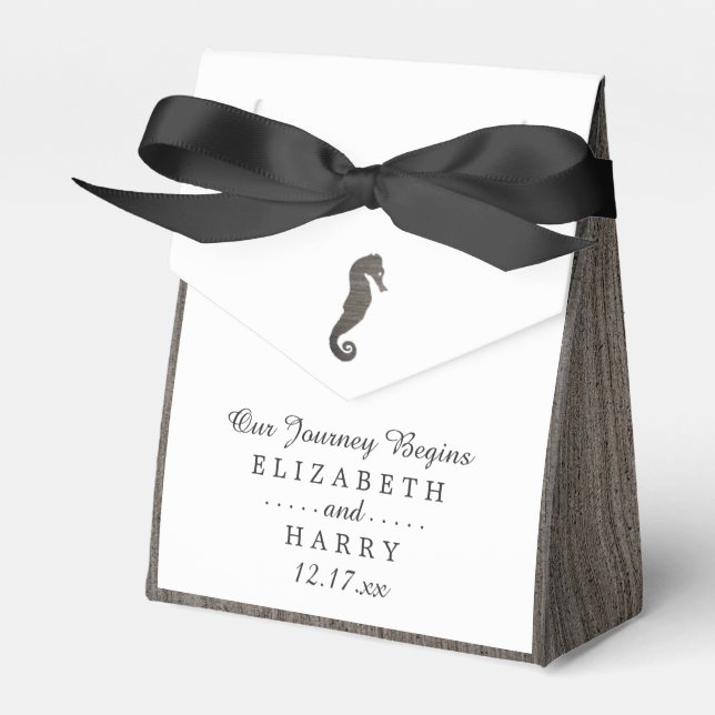 Caixinha De Lembrancinhas Casamento de praia de Clay Seacavalo (Frente)