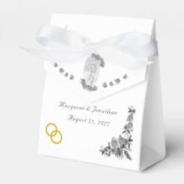 Caixinha De Lembrancinhas Casamento de Prata Católico da Virgem Maria