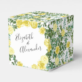 Caixinha De Lembrancinhas Casamento de primavera de Rosa Amarelo-Claro
